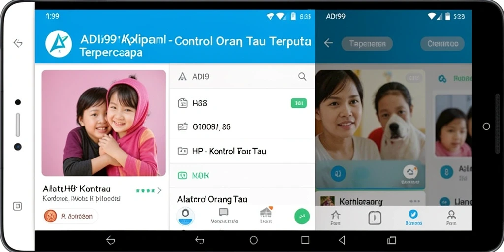 Tampilan antarmuka ADI99 yang user-friendly untuk Kontrol Orang Tua.