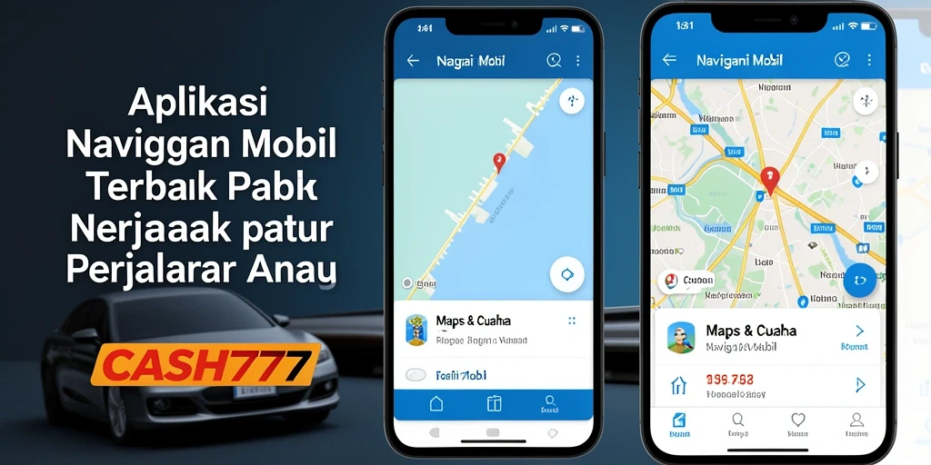 Tampilan antarmuka user-friendly dari aplikasi Navigasi Mobil CASH777.