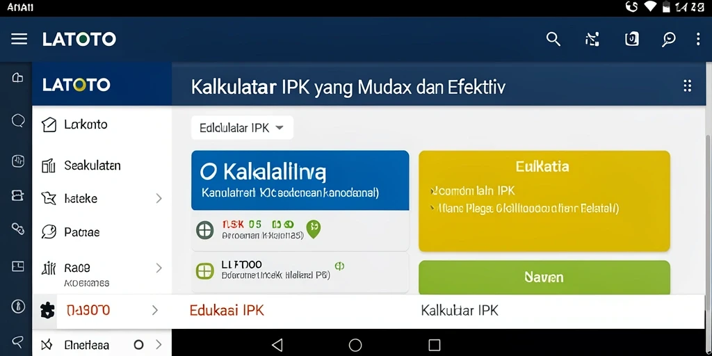 Antarmuka LATOTO yang ramah pengguna dan sederhana.