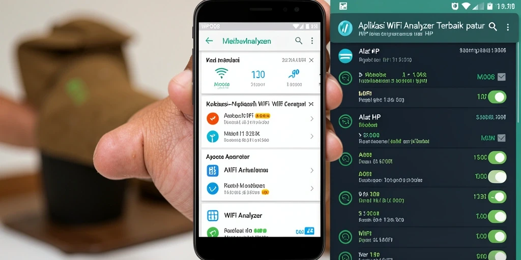 Antarmuka aplikasi MPO08 yang menunjukkan informasi jaringan WiFi.