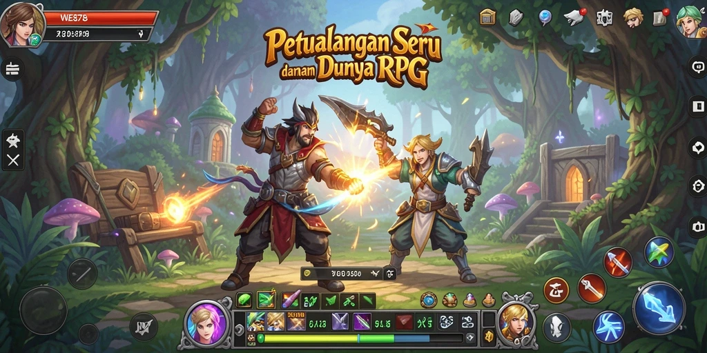 Tampilan antarmuka WE878 yang menarik dan interaktif dalam RPG.